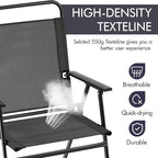 Yaheetech Outdoor Patio Chairs Set of 4, Folding Lawn Chair, no assembly - Image 7