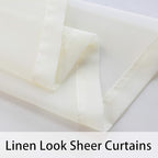 BONZER Sheer Outdoor Curtains for Patio Waterproof 2 Panels | Grommet - Image 5