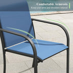 Outdoor Chairs Set of 6, Stackable Patio Dining Chairs - Image 6