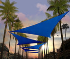 Amgo Custom Size 13' x 13' x 13' Blue Triangle Sun Shade Sail UPF50+ AGTAPT12 by Amgo