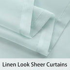 BONZER Sheer Outdoor Curtains for Patio Waterproof 2 Panels | Wide Grommet - Image 4