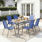 MAMIZO Patio Dining Chairs, Stackable Textilene Chair Set of 8, - Image 8