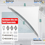 Amgo Custom Size 8' x 9' x 12' White Right Triangle Sun Shade Sail UPF50+ - Image 6