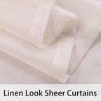 BONZER Sheer Outdoor Curtains for Patio Waterproof 2 Panels | Wide Grommet - Image 4