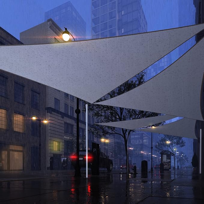 Royal Shade 5' x 6' x 7.8' Grey Triangle Waterproof Sun Shade Sail Order to - Image 7