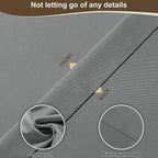 Outdoor Curtains for Patio Waterproof Rod Pocket 6 Pcs 54x108 Inch Grey | - Image 5