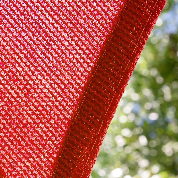 Amgo Custom Size 15' x 20' x 25' Red Right Triangle Sun Shade Sail UPF50+ - Image 9