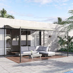 Outsunny 10' x 13' Steel Outdoor Pergola Gazebo Patio Canopy Cream White | - Image 2