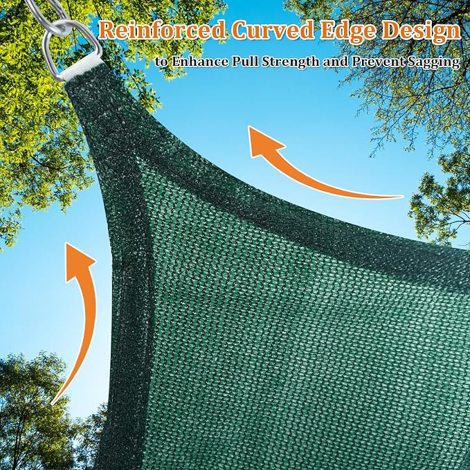 Shade&Beyond Custom Sun Shade Sail 5'x5'x7.1' Triangle Sun Sail Shades Patio UV - Image 5