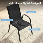 DIFY Patio Chairs Set of 8, Stackable Outdoor Dining Chairs Set - Image 8