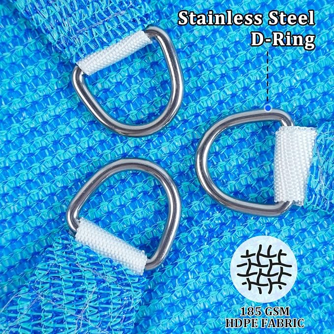 Shade&Beyond Custom Sun Shade Sail 14'x20'x24.4' Triangle Sun Sail Shades Patio - Image 4