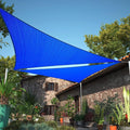 8' x 9' x 12' Blue Sun Shade Sail UPF50 Right Triangle SMTAPT12 Canopy Fabric by ShadeMart
