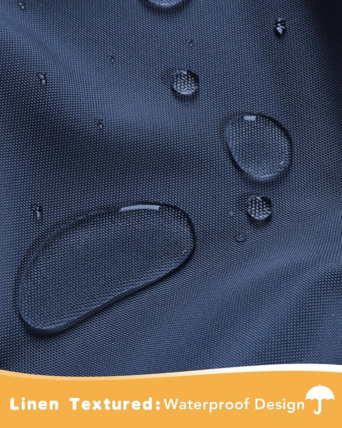 HolidayIdeas Outdoor Curtains for Patio Waterproof 4 Pcs 54x120 Inch Navy | - Image 2