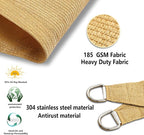 Tronssien Rectangle 10'x10' Sun Shade Sail, 95% UV Blockage Canopy Awning - Image 4