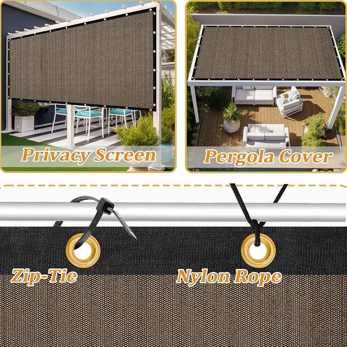 Shade&Beyond Customized Size 8' X 24' Shade Cloth - Image 4