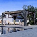 AirWire 12'x16' Louvered Pergola All-Aluminum Gazebo Dark Gray | Outdoor Pergola by AirWire