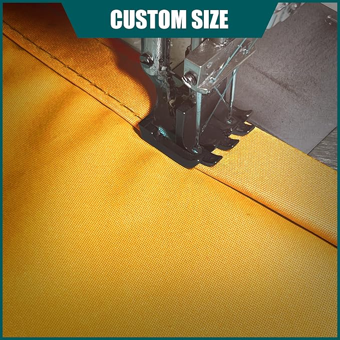 Royal Shade 16' x 24' x 28.8' Yellow Triangle Waterproof Sun Shade Sail Order - Image 5