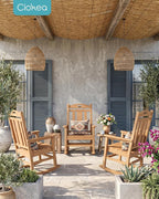 Oversized Outdoor Rocking Chairs Set of 8, 380lbs Heavy-Duty Large Patio Rocker - Image 9