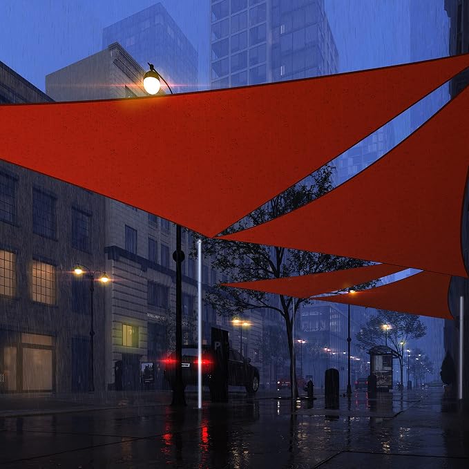 Royal Shade 14' x 19' x 23.6' Red Triangle Waterproof Sun Shade Sail Order to - Image 7