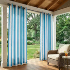 4 Panels Outdoor Stripe Curtains - Image 2