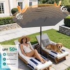 7.5FT Patio Umbrella Table Market Umbrella w/Tilt and Crank, Heavy-Duty Outdoor - Image 7