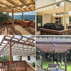 Windscreen4less 4' x 13' Retractable Sun Shade Canopy Cover Sliding Wave Shade - Image 2