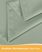 Outdoor Curtains for Patio Waterproof 4 Pcs 54x95 Inch Sage Green | Poolside - Image 6