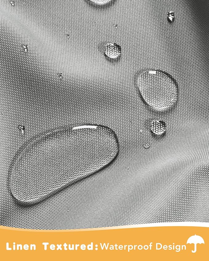 HolidayIdeas Outdoor Curtains for Patio Waterproof 4 Pcs 54x84 Inch Silver | - Image 2
