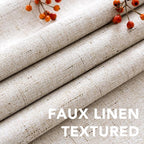 H.VERSAILTEX Blackout Linen Curtains, 100% Blackout Drapes Textured Blackout - Image 4