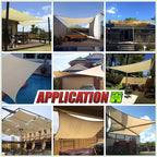 Colourtree CTAPR1220 Custom Size 12' x 14' Brown Sun Shade Sail Canopy UV Block - Image 4
