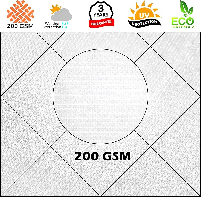 Royal Shade 10' x 11' Custom Size White Rectangle Sunshade Sail - Image 8