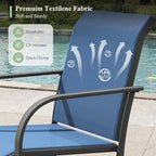 Outdoor Chairs Set of 2, Stackable Patio Dining Chairs - Image 3