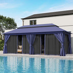 10'x20' Outdoor Gazebo, Metal Frame Heavy Duty Patio Canopy Tent Shelter - Image 3