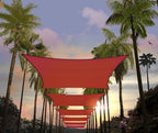 Amgo Custom Size 6' x 14' Red Rectangle Square Sun Shade Sail UPF50+ AGTAPR0810 by Amgo