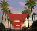 Amgo Custom Size 6' x 11' Red Rectangle Square Sun Shade Sail UPF50+ AGTAPR0810 by Amgo