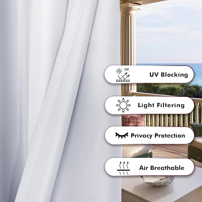 BONZER Waterproof Indoor/Outdoor Curtains - Image 4