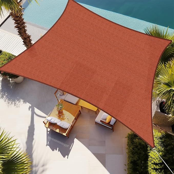 Shade&Beyond 10'x14' Sun Shade Sail Canopy Rectangle, UV Block Breathable by ShadeBeyond