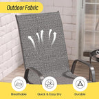 Patio Chairs Set of 4, Stackable Outdoor Dining Chairs Set - Image 7