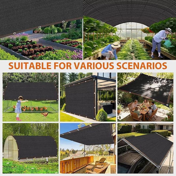 8 x 16 FT Shade Cloth -for Garden Plants, 90% Sunblock Shade Neting -for - Image 9