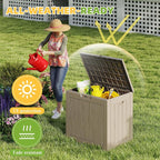 39 Gal Waterproof Outdoor Storage Box Resin Deck Box | Lockable storage bin - Image 5