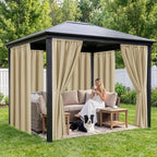 Patio Curtains Outdoor Waterproof, 4 Panels, Rod Pocket Sunshades | - Image 4