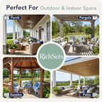 Outdoor Curtains for Patio Waterproof, 8 Panels, Rod Pocket | Weatherproof & - Image 7
