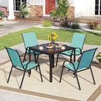 Tangkula Patio Dining Chairs Set of 4, Outdoor Stackable All Weather Heavy Duty - Image 5