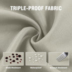Set of 4 Outdoor Curtains for Patio Waterproof, Breathable Grommet Panels for - Image 6