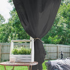 Outdoor Sheer Curtains for Patio Waterproof, 2 Panels Rod Pocket Indoor/Outdoor - Image 7