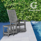 GREENVINES Oversized Outdoor Rocking Chairs Set of 4, HDPE Rocker - Image 2