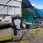 LET'S CAMP Folding Camping Chair Oversized Heavy Duty Padded Outdoor Chair | - Image 2