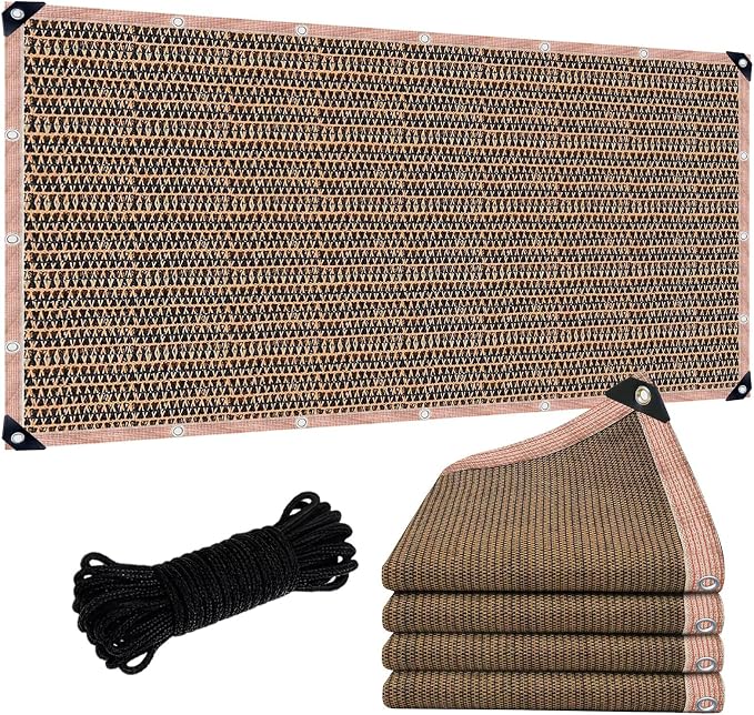 90% Sun Shade Cloth with Grommets, 3.3 x 6.6 FT Pergola Shade Cover Canopy by Unknown