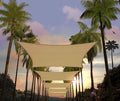 Amgo Custom Size 19' x 23' Sand Beige Rectangle Square Sun Shade Sail UPF50+ by Amgo