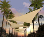 Amgo Custom Size 20' x 20' x 20' Beige Triangle Sun Shade Sail UPF50+ AGTAPT12 by Amgo